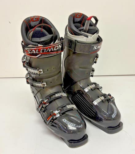 Salomon X3-100 Custom Shell Alpine Ski Boots MDP 28 US Men's 10 Black EXCELLENT
