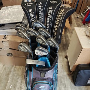 Callaway X-14 Steelhead Plus 15 Piece Regular Flex Complete Golf Set Cart Bag