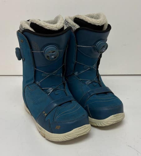 K2 Contour Dual Boa-Coiler All-Mountain Snowboard Boots Blue US 10 EU 42 GREAT