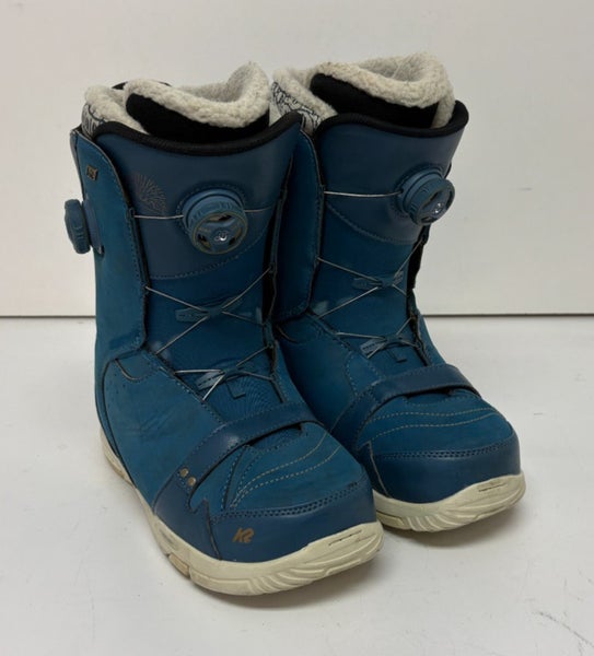 K2 Contour Dual Boa-Coiler All-Mountain Snowboard Boots Blue US 10 EU 42 GREAT