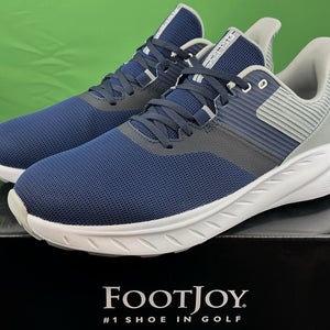 FootJoy FJ Flex Mens Golf Shoes Style 56285 Navy/Gray Size 12 Wide (EE) NEW!
