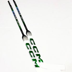 New 2 pack 25” CCM XF Pro (Pro Stock) Goalie Stick (white/green) - Regular, P31