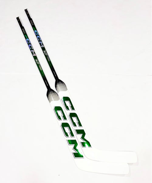 New 2 pack 25” CCM XF Pro (Pro Stock) Goalie Stick (white/green) - Regular, P31