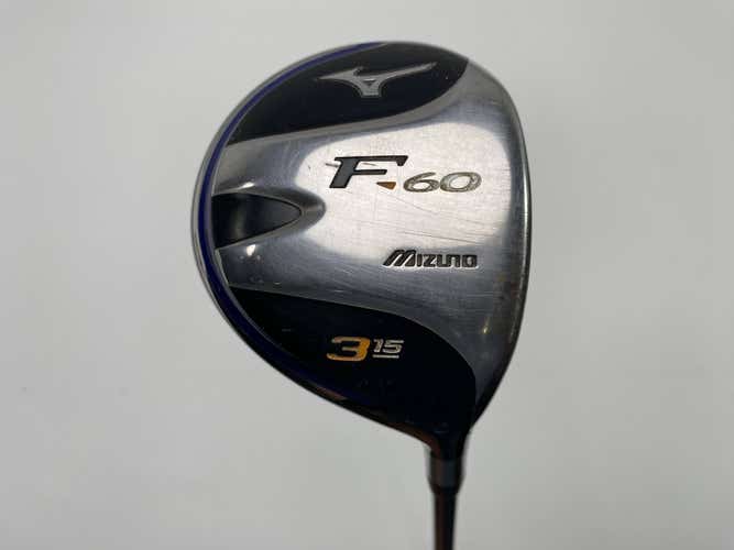 Mizuno F-60 3 Fairway Wood 15* Exsar FS3 70g Regular Graphite Mens RH