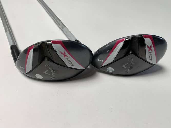 Callaway X Hot 19 Womens 4 & 5 Hybrid Set 22* 25* X Hot Ladies Graphite RH