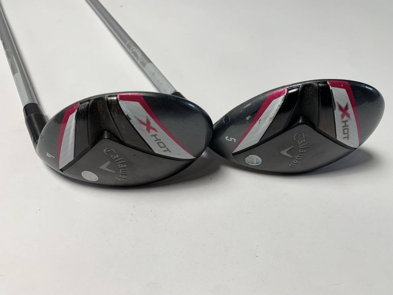 Callaway X Hot 19 Womens 4 & 5 Hybrid Set 22* 25* X Hot Ladies Graphite RH