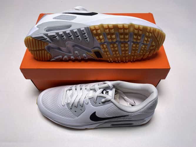 Nike Air Max 90 G Golf Shoes White Black Gum Men's SZ 10 (HV9305-102)