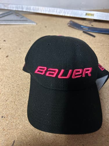 Black/Pink Breast Cancer Awareness Women's Small / Medium Bauer Hat (Used)