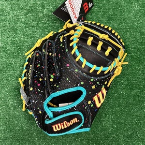 Wilson A2000 PF33 Splatter 33" Baseball Catchers Mitt Pedroia Fit