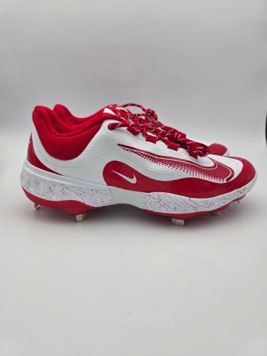 Nike Alpha Huarache Elite 4 Low 'White University Red' Baseball Cleats Mens 11