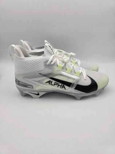 Nike Alpha Menace 4 Elite 'White Black' Football Cleats Mens Size 11.5