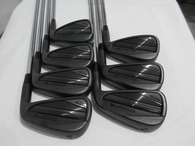 Cobra King Tour Forged Black 24 Iron Set - 4-PW - S300 Stiff Steel +1" Long MINT