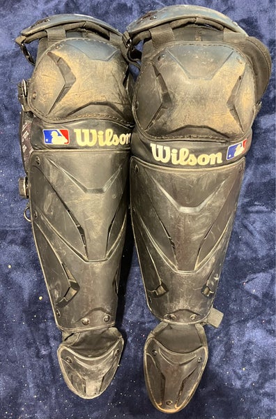 Black Intermediate Wilson Catcher's Leg Guard (Used)