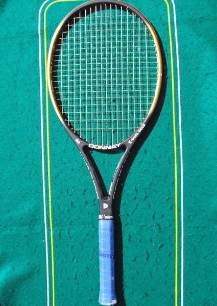 Donnay X-Dual Gold+ 94 XeneCore 310g 315mm Mid 4 3/8 Strung 16x19 w Kit EXCL+