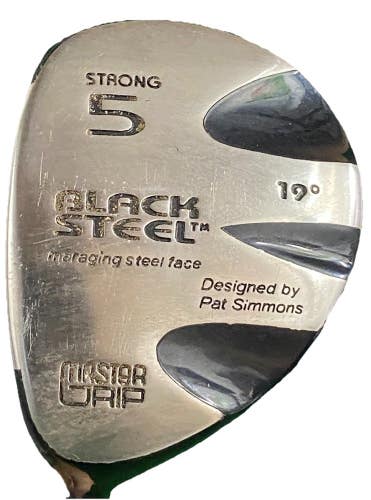 MasterGrip Black Steel 5 Wood 19* LH Black Gold A300 Senior Graphite 42" HC Nice