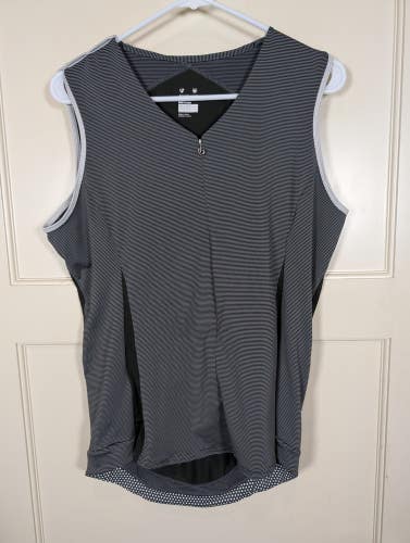 Bontrager Women's Size: XL Biking Top Sleeveless Fitted Back Pockets Gray Black