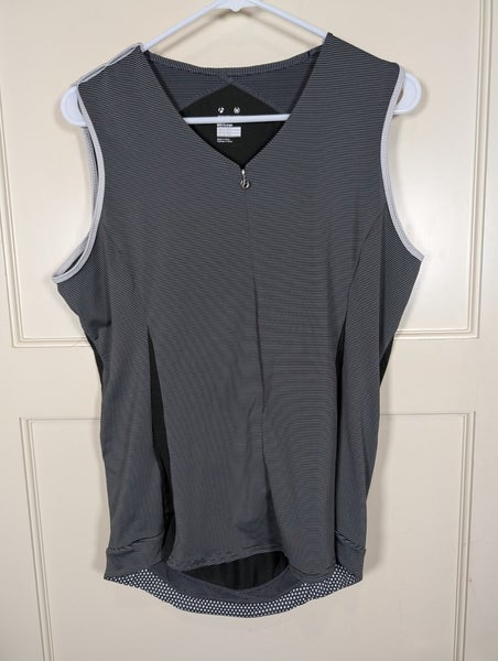 Bontrager Women's Size: XL Biking Top Sleeveless Fitted Back Pockets Gray Black