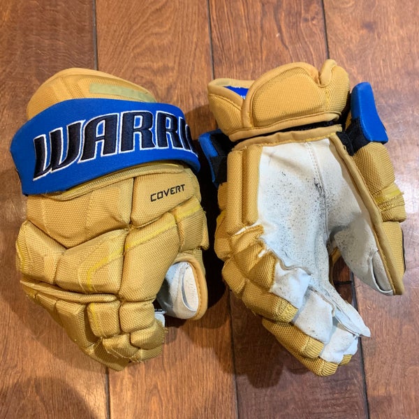 13" Warrior Covert QRE Pro Stock Tan/Blue Custom Matt Grzelcyk Gloves *Read Full Description*