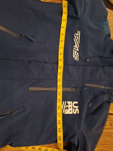 Helly Hanson Ski Snowboard Insulated Blue Jacket Mens Small USSA Logo Waterproof (used)