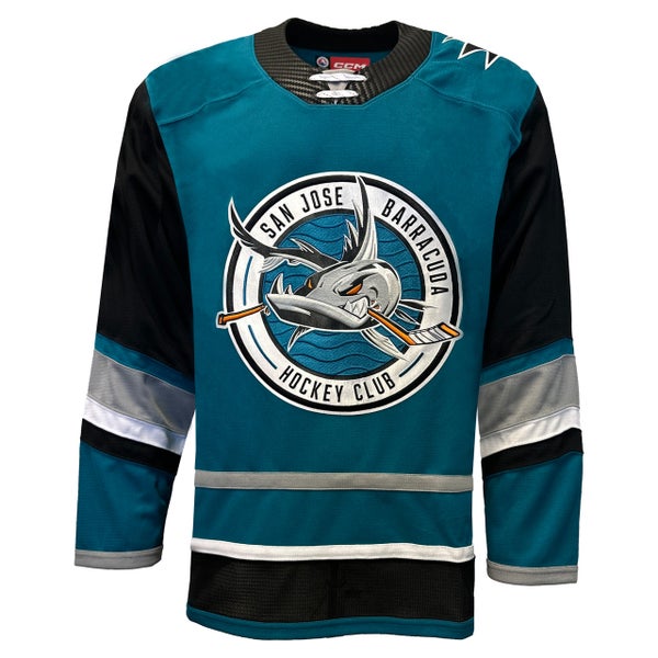 San Jose Barracuda AHL CCM Quicklite Replica Teal Third Jersey 25-26 Medium *Read Full Description*