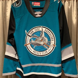 New San Jose Barracuda AHL CCM Quicklite Teal Jersey 2025-26 Adult Medium *Read Full Description*