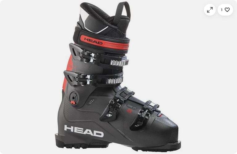 NEW Head Edge LYT RX HV Men's Ski Boots, Anthracite/Black men's ski boots size29/29.5 Mondo