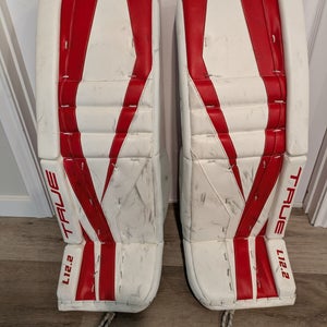 34" +2 True L12.2 Goalie Leg Pads (Used)