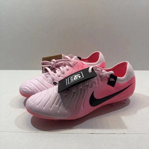 Pink Men's Size M 6.5 (W 7.5) Nike Tiempo legend Cleats (New)