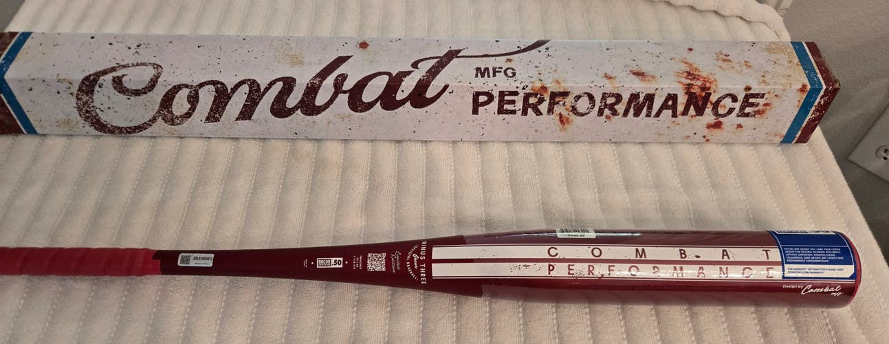2025 Combat MFG Spec A1 Alloy BBCOR Certified Bat (-3) 30 oz 33" (New)