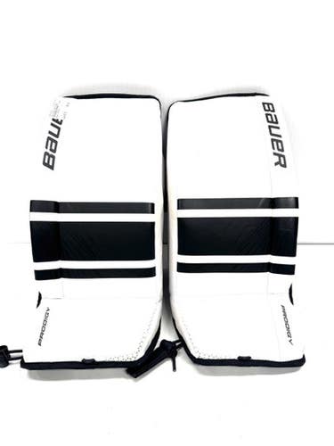 Used Bauer PRODIGY Goalie Leg Pads Youth White 22" 11860-S000300227