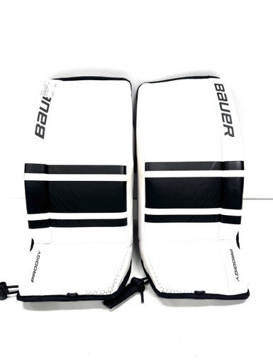 Used Bauer PRODIGY Goalie Leg Pads Youth White 22" 11860-S000300227