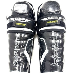 Used Bauer 2S SUPREME Intermediate Shin Guards Black 12" 11860-S000300274