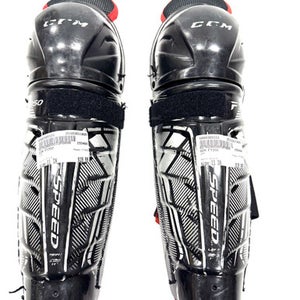 Used CCM FT350 Junior Shin Guards Black 11" 11860-S000300331