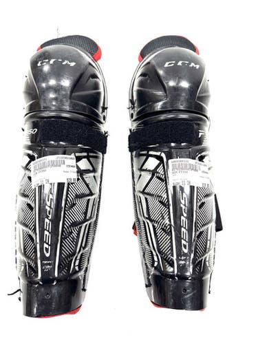 Used CCM FT350 Junior Shin Guards Black 11" 11860-S000300331
