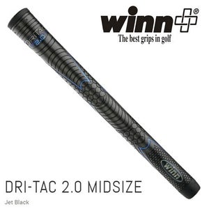Winn Dri-Tac 2.0 Jet Black Midsize Golf Grip 62DT-JBK