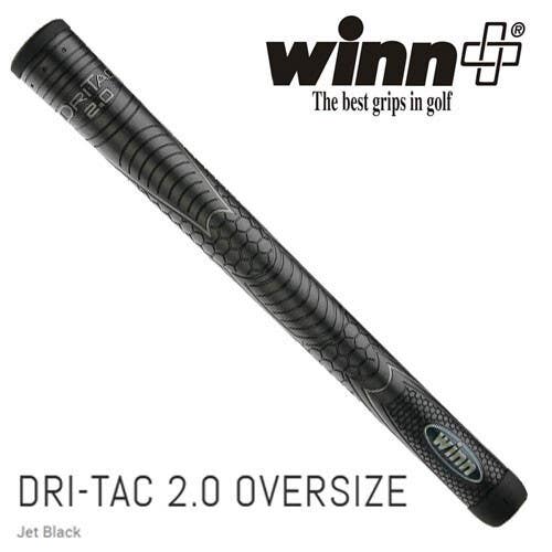 Winn Dri-Tac 2.0 Jet Black Oversize Golf Grip The Next Generation Grip 72DT-JBK