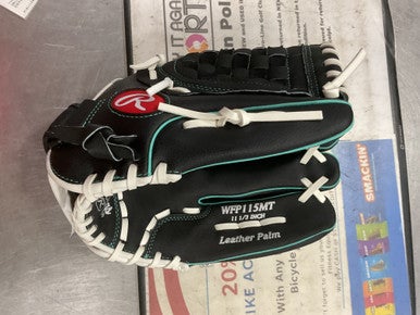Used Rawlings FAST PITCH SOFTBALL BB/SB Glove RH Throw Black 11 1/2" 11614-S000224612