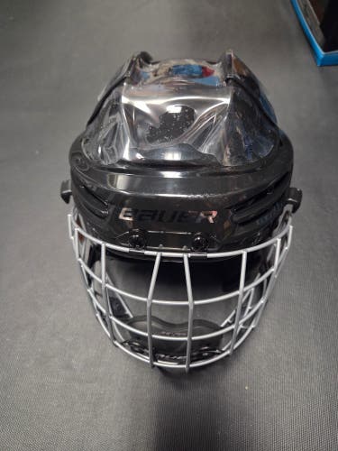 New Youth Bauer Re-Akt 100 Black Helmet Combo