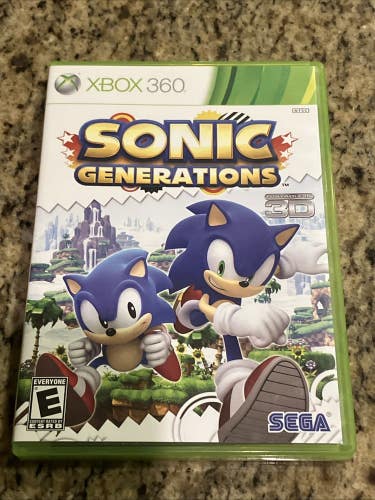 Sonic Generations (Microsoft Xbox 360, 2011) - CIB w/ Manual
