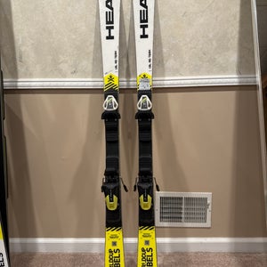 HEAD World Cup Rebels e.SL 144 cm Racing Skis With Bindings Max Din 10 (Used)