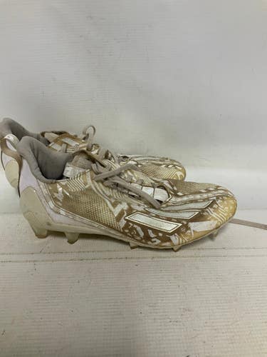Used Adidas THREE STRIPE LIFE Adult FB Cleats White Senior 7.5 11823-S000035662
