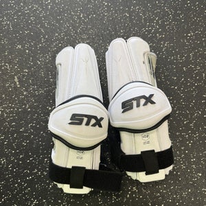 Used STX STALLION 900 Lacrosse Arm Pads/Guards White LG 11849-S000033257