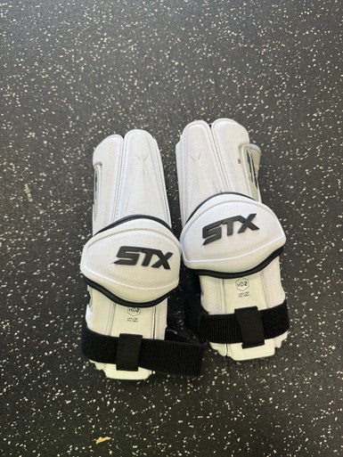 Used STX STALLION 900 Lacrosse Arm Pads/Guards White LG 11849-S000033257