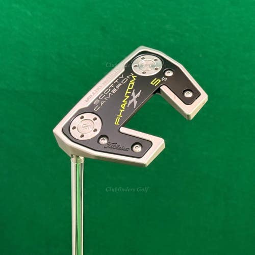 LH Scotty Cameron 2021 Phantom X 5.5 Slant-Neck 34" Putter Golf Club w/ HC