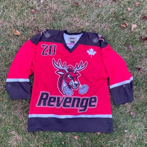 Red Deer Revenge Large Men's box lacrosse Jersey (Used)