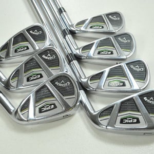 Callaway Epic Pro 4-PW Iron Set Stiff Flex Right Project X LZ 6.0 Steel # 199782