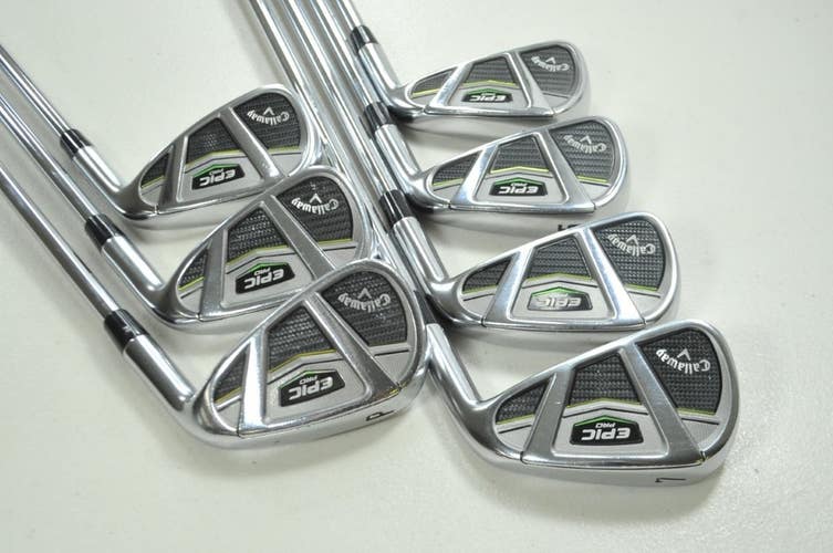 Callaway Epic Pro 4-PW Iron Set Stiff Flex Right Project X LZ 6.0 Steel # 199782
