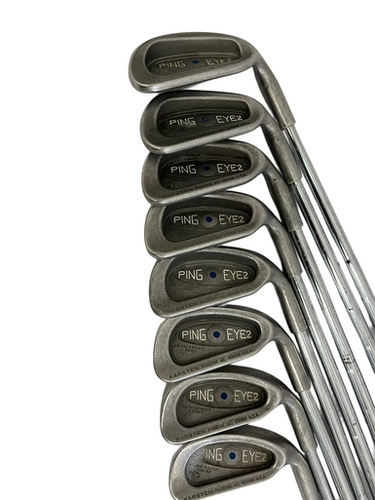 Used Ping EYE 2 BLUE DOT Mens Iron Set RH 3I-PW 11692-S000142351