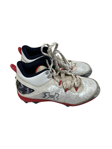 Used Under Armour BH BB/SB Cleats White/Red/Navy Junior 02 11692-S000142916
