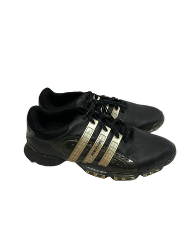Used Adidas POWERBAND Mens Golf Shoes Black Senior 10.5 11692-S000142937